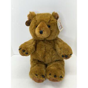 Cuddle Wit Teddy Bear Plush Stuffed Animal Brown Tan Sitting 19” 1992 With Tags